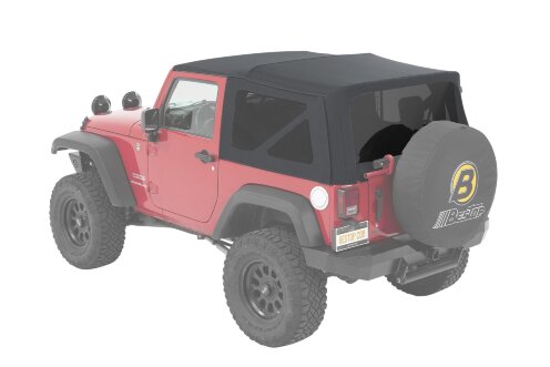 Bestop 5482270 Supertop NX Soft Top Jeep Wrangler JK 07-18 2 Door (Granite Grey)