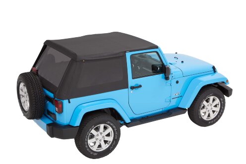 Bestop 5685217 Trektop Soft Top Jeep Wrangler JK 07-18 2 Door (Black Twill)