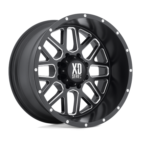 XD Wheels XD82067036942 Grenade Wheel Satin Black Milled 16x7 +42