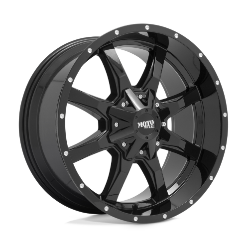 Moto Metal MO970890863A18US MO970 Wheel Gloss Black W/Milled Lip 18x9 +18