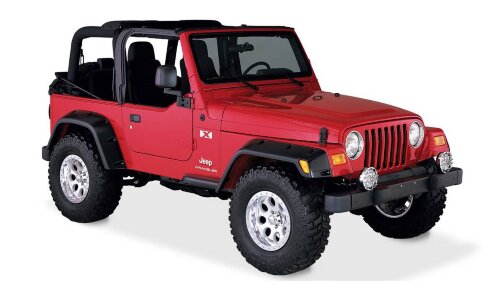 Bushwacker 10908-07 Pocket Style Fender Flares Set 4 PC Jeep Wrangler TJ 00-06